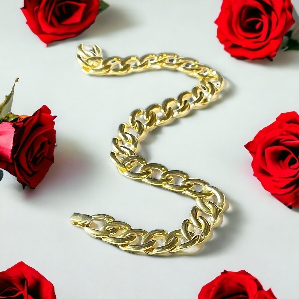 Vintage Napier Cuban Link Necklace Women’s Gold Tone Choker Signed - Picture 2 of 9